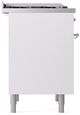 Ilve® Nostalgie II Series 36" White Pro Style Dual Fuel Range-3