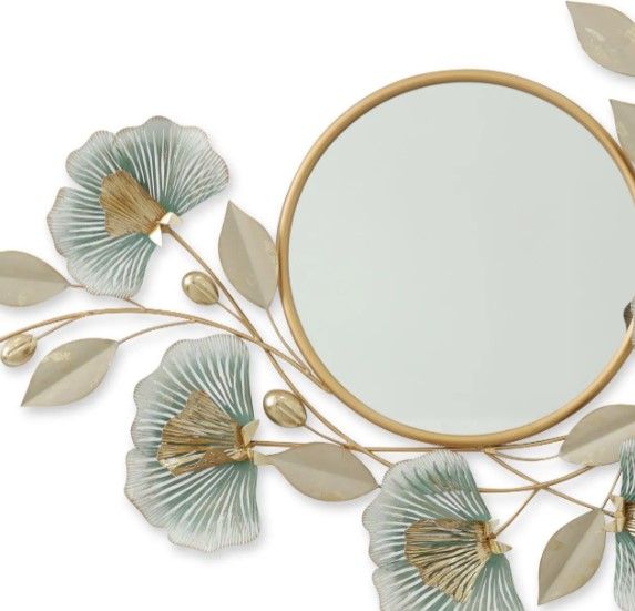Classy Art Chrome/Gold/Gray/Green Wall Mirror-1