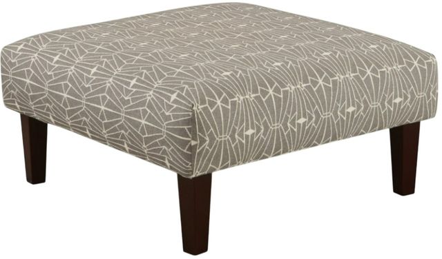 Fusion Furniture Sugarshack Glacier Emblem Charcoal Gray Cocktail Ottoman-0