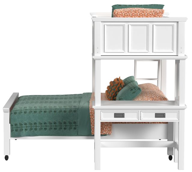 Elements International Hampton Kids White Youth Twin/Full Loft Bed-3