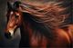 Classy Living Untamed Chestnut Horse in the Wind Wall Art-0