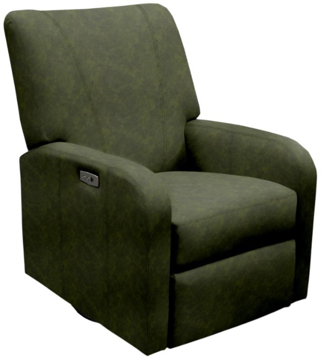 England Furniture Customizable Nell Leather Swivel Power Recliner-1