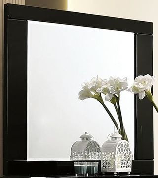 Furniture of America® Carlie Black Dresser Mirror