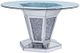 ACME Furniture Noralie Glass Top Round Dining Table with Mirrored and Faux Diamonds Base-0
