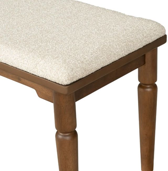 Flexsteel® Azalea Oatmeal/Walnut Bench-4