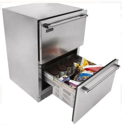 Perlick® Signature Panel Ready/Stainless Steel 24"  Built-in Drawer Freezer-2