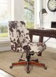 Linon Draper Brown/White Cow Print Office Chair -1