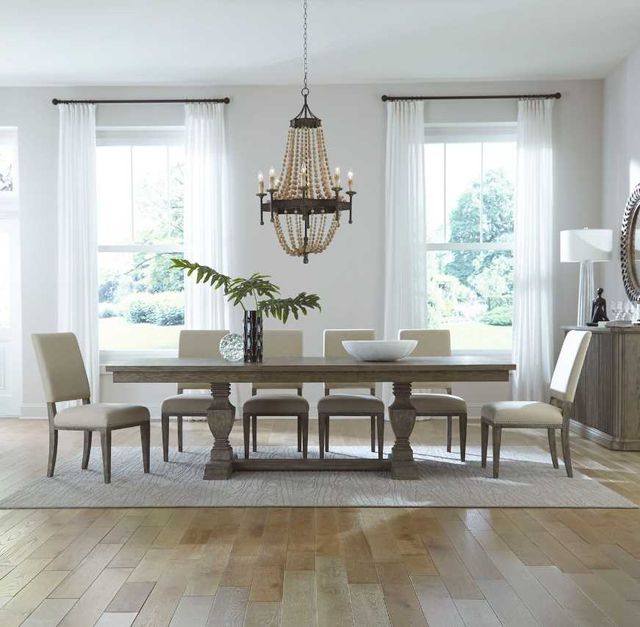 Liberty Furniture Westfield 7-Piece Havana Brown/Sand Optional Trestle Dining Set-1