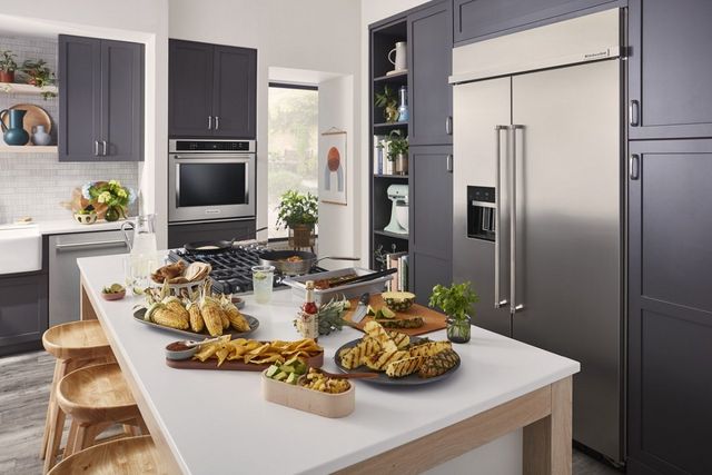 KitchenAid® 48 in. 29.4 Cu. Ft. Stainless Steel with PrintShield™ Finish Built In Counter Depth Side-by-Side Refrigerator-9