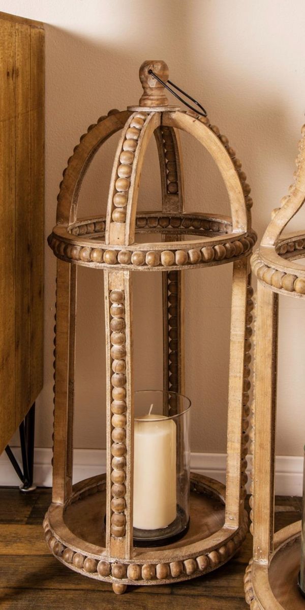 Deco Marche Brown 29” Candle Lantern-4