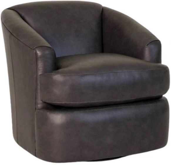 Smith Brothers Customizable 986 Leather Swivel Chair-0