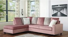 Home Elegance Pink Velvet Sectional