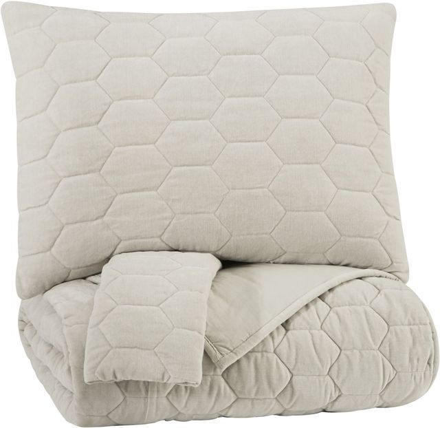 Signature Design by Ashley® Hesper Bone Queen Coverlet Set-0