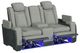 Elements International Lantana Charcoal/Rocky Cement Power Motion Reclining Loveseat-2