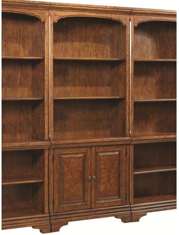 aspenhome® Hawthorne Brown Cherry Door Bookcase-2