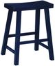 John Thomas Furniture® Home Accents Antique Black 24'' Saddleseat Counter Stool-0