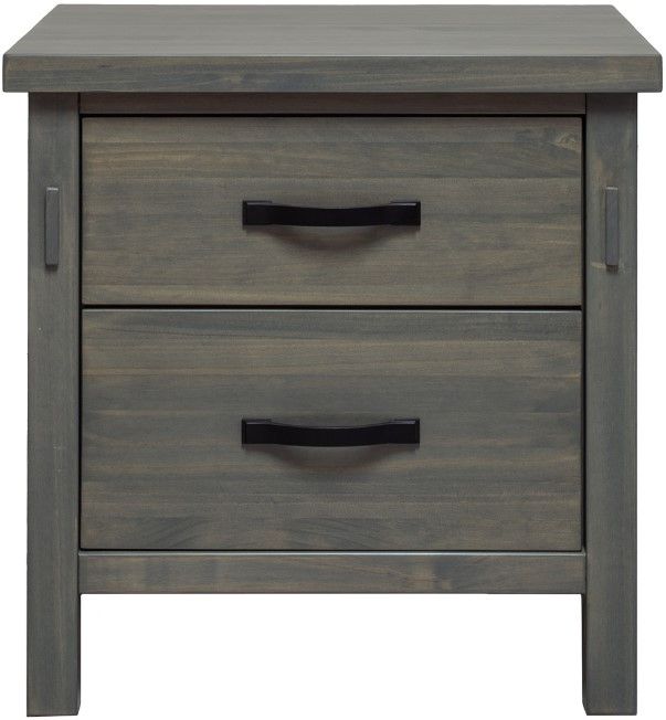 Mako Wood Furniture Jetty Gray Nightstand-1