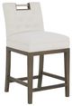 Fairfield® Customizable Entree Dining Nickel Metal Pull Short Button Back Counter Stool-0