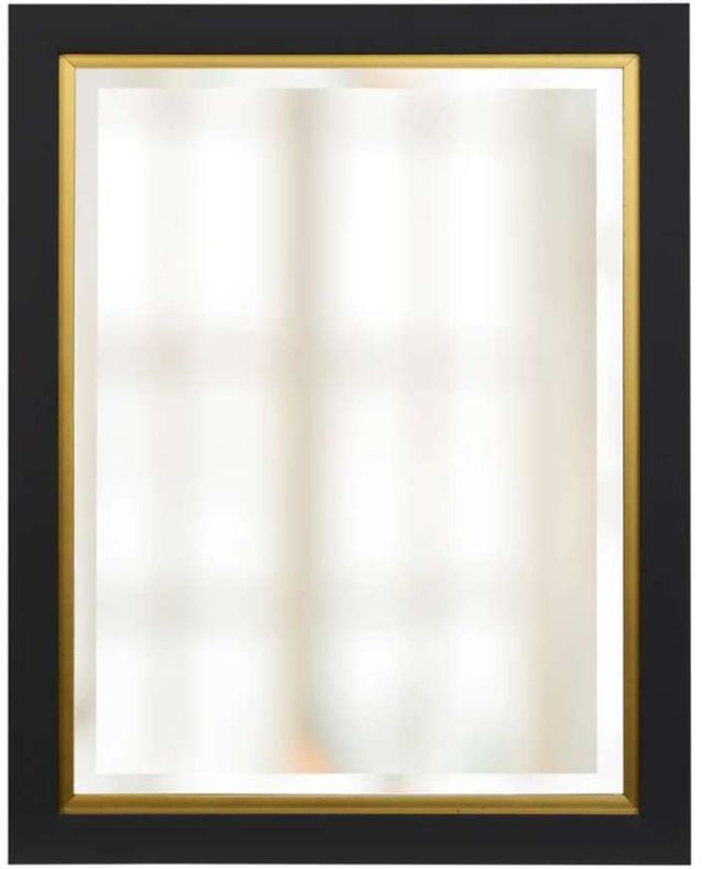 Stylecraft Black/Chrome Framed Beveled Mirror-0