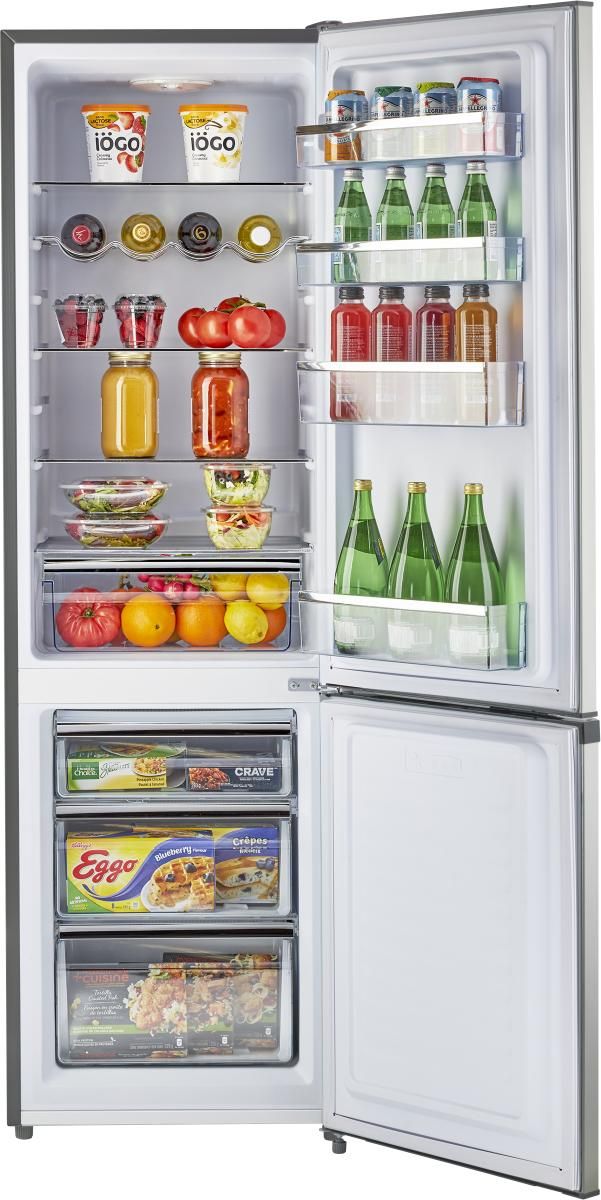 Unique® Appliances Prestige 22" 8.7 Cu. Ft. Stainless Steel Counter Depth Bottom Freezer Refrigerator-2