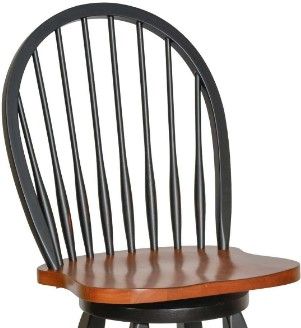 TEI St. Michael Windsor Black/Woontone 30" Swivel Bar Stool-1