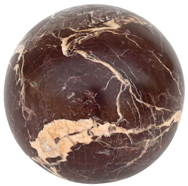 Moe's Home Collection Odessa Red Sphere Levanto Marble Tabletop Accent-1