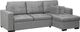 Titus Furniture Grey Pull-Out Sofa Sleeper Sectional and Reversible Chaise -1
