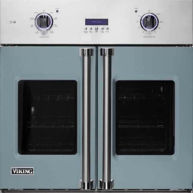 Viking® 7 Series 30" November Sky Electric Single French-Door Oven-0