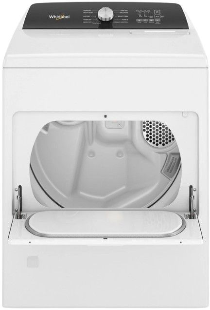 Whirlpool® 7.0 Cu. Ft. White Front Load Gas Moisture Sensing Dryer-2