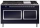 Ilve® Nostalgie II Noblesse 60'' Midnight Blue Pro Style Dual Fuel Range with Chrome Trim-0