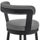 Armen Living Bryant Gray 26" Swivel Counter Stool-4