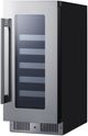 Summit® 15" Stainless Steel Built-In Wine Cooler-2
