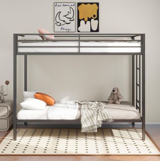 Coaster® Alevera Matte Black Youth Twin/Twin Bunk Bed-0