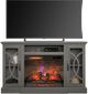 Bell'O® Brooke Crete Oak Media Stand with Electric Fireplace Insert-1