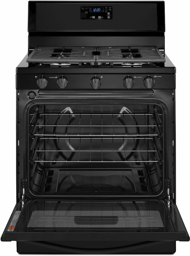 Whirlpool® 30" Black Free Standing Gas Range-1