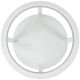 Jofran Inc. Urban Icon Glass Top Round Coffee Table with White Base-3