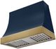 AGA Marquee 36" Indigo Wall Mounted Range Hood with Antique Brass Trim-0