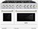 ZLINE Select 48" Stainless Steel Pro Style Gas Range with White Matte Door-0