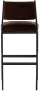 Four Hands Valeene Black Cast Aluminum/Monte Chocolate Barstool-4