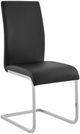 Armen Living Amanda 2-Piece Black/Chrome Side Chair Set-4