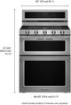 KitchenAid® 30" Stainless Steel Freestanding Dual Fuel Double Oven Range-2