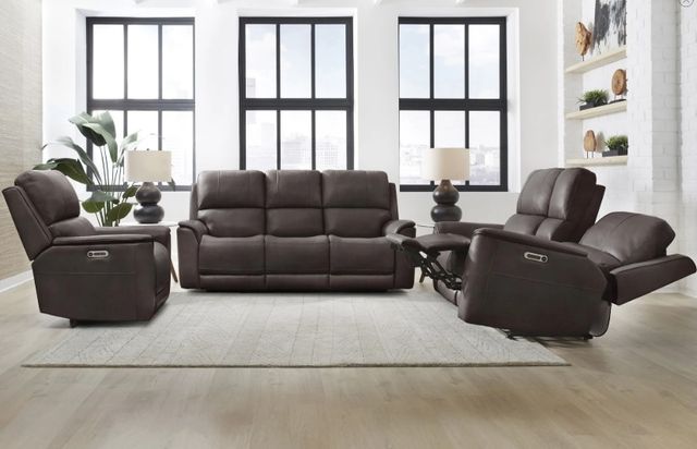 Parker House® Easton Steamboat Brown Power Reclining Zero Gravity Sofa-2