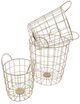 A & B Home 3-Piece Bronze Round Basket Set-3