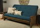 Kodiak Furniture Washington Suede Navy/Rustic Walnut Queen Futon with Mattress-3