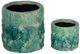 A & B Home 2-Piece Teal Patterned Terracotta Vase Set-1