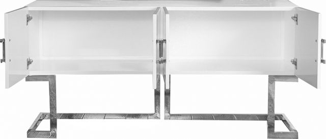 Meridian Furniture Beth White/Chrome Buffet-1