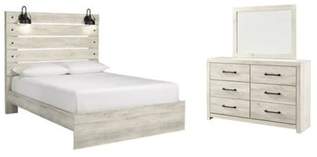 Signature Design by Ashley® Cambeck 3-Piece Whitewash Queen Panel Bed Set-0