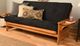 Kodiak Furniture Phoenix Suede Black/Butternut Full Futon with Mattress-1