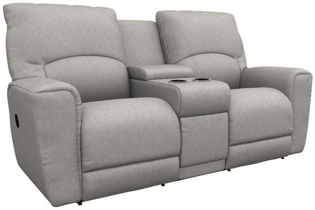 La-Z-Boy® Cassian Powder Manual Reclining Loveseat with Console-0