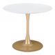 Zuo® Modern Opus White Dining Table with Gold Base-0